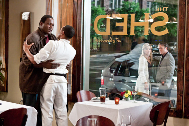 Preston Brant and Quinton Aaron in The Blind Side