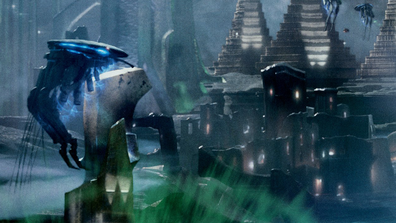 Green Lantern extra terrerstrial city background