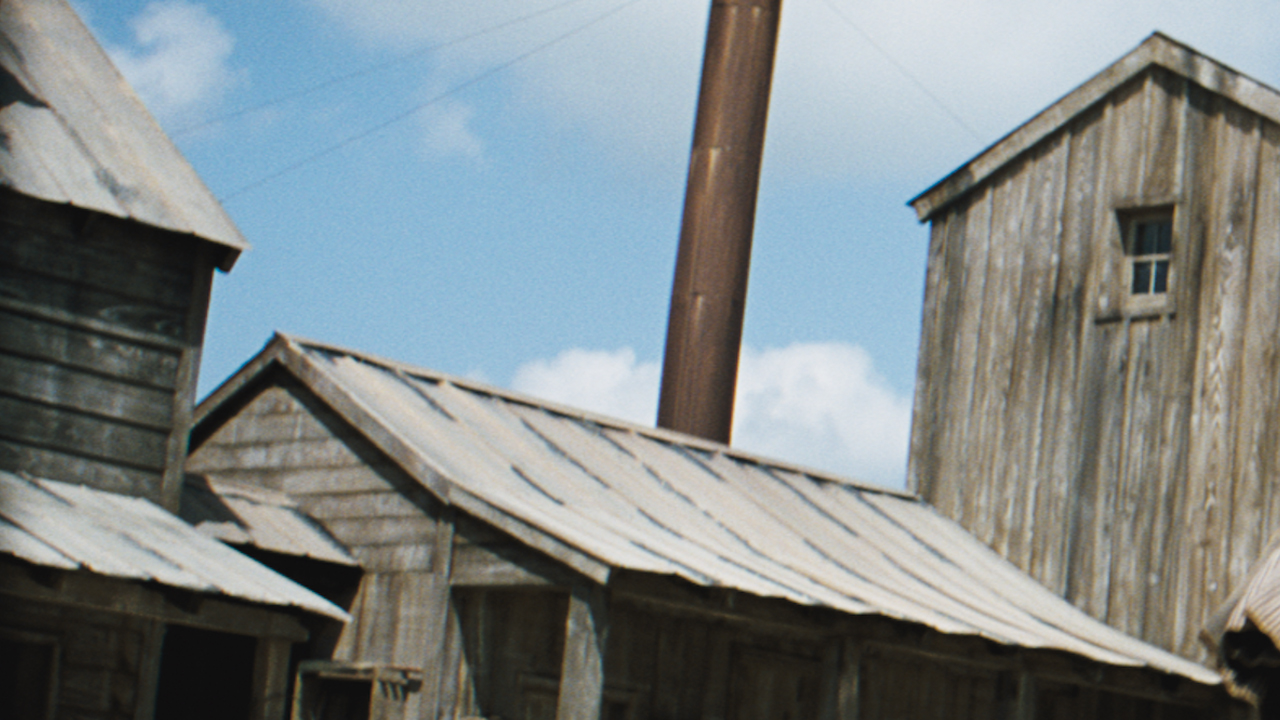 Old Western town buildings