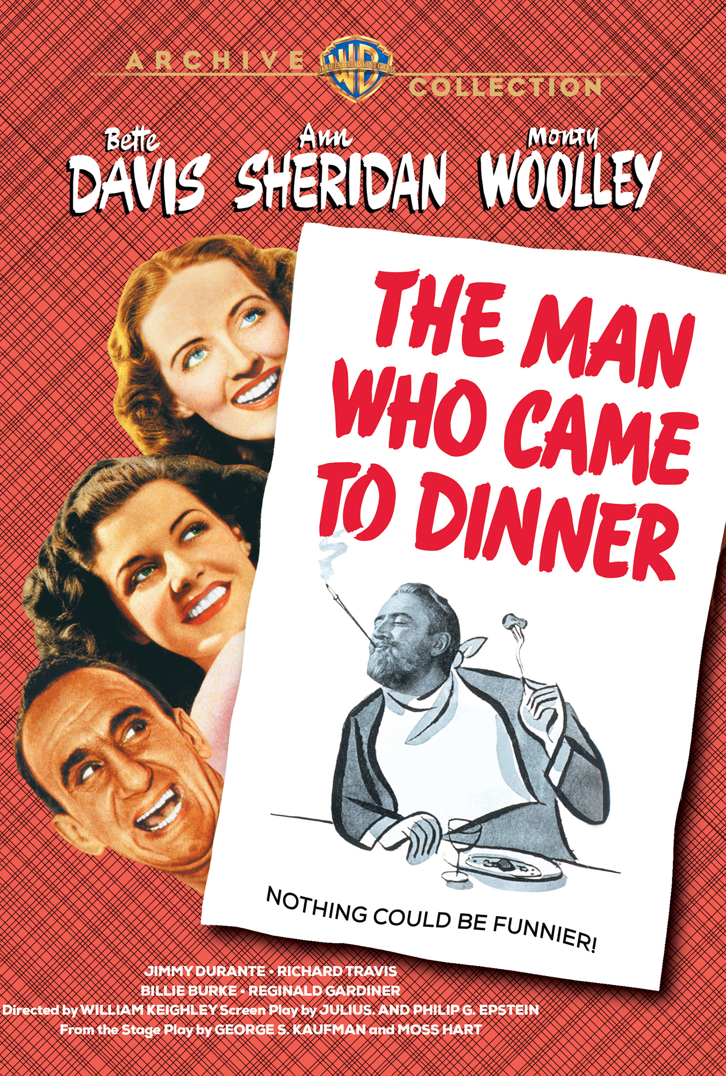 bette davis, ann sheridan and monty woolley in the man who came to dinner on dvd
