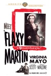 Flaxy Martin: Virgina Mayo with a handgun with the quote "a girl with a heart of ice!" underneath
